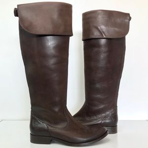FRYE Womens Melissa Over-the-Knee Boots Dark Brown